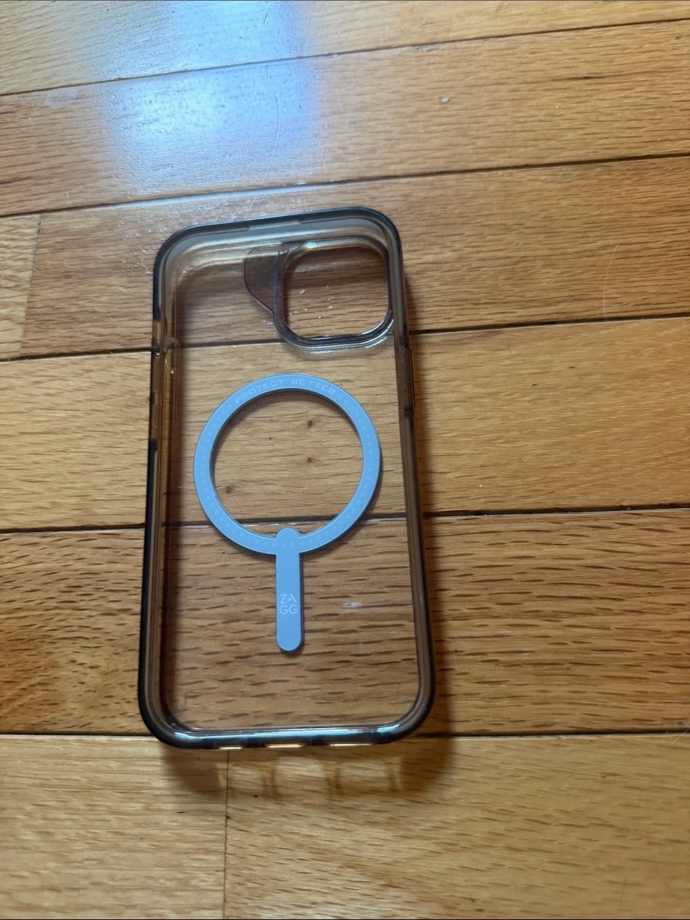 Clear Phone Case with White MagSafe Ring - Unbranded